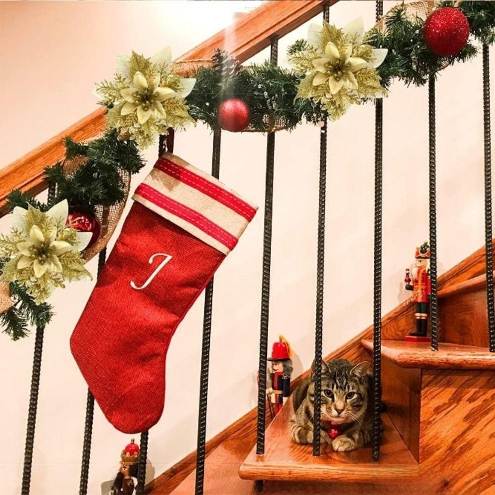 12 Stück mit Clips Künstliche Weihnachtsblumen Mehrfarbig Multifunktional Weihnachtliche Blumendekorationen mit Stielen Weit verbreitete Verwendung