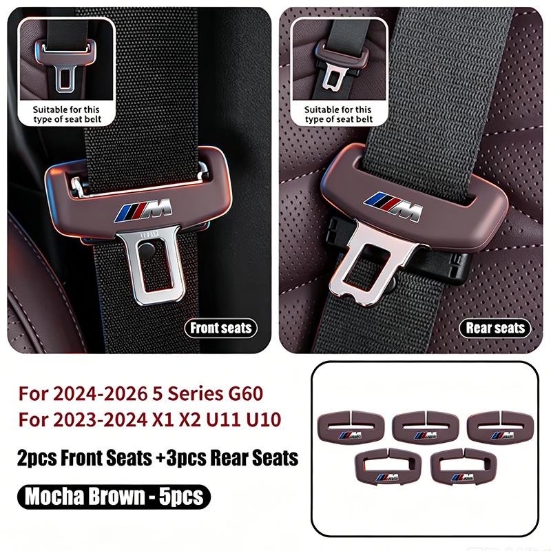 Car Seat Belt Buckle Protector Cover Soft Silicone Anti-Collision Case For BMW M E46 E90 E91 F30 F31 U10 U11 G01 G20 G21 Sticker