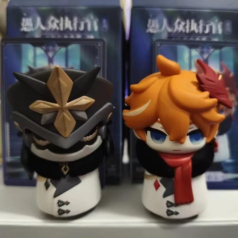 Decorative Mandatory Unisex New Hot Genuine Stock Genshin Impact Fatui Harbinger Series Toys Q Version Model Decoration Birthday Surprise Gifts
