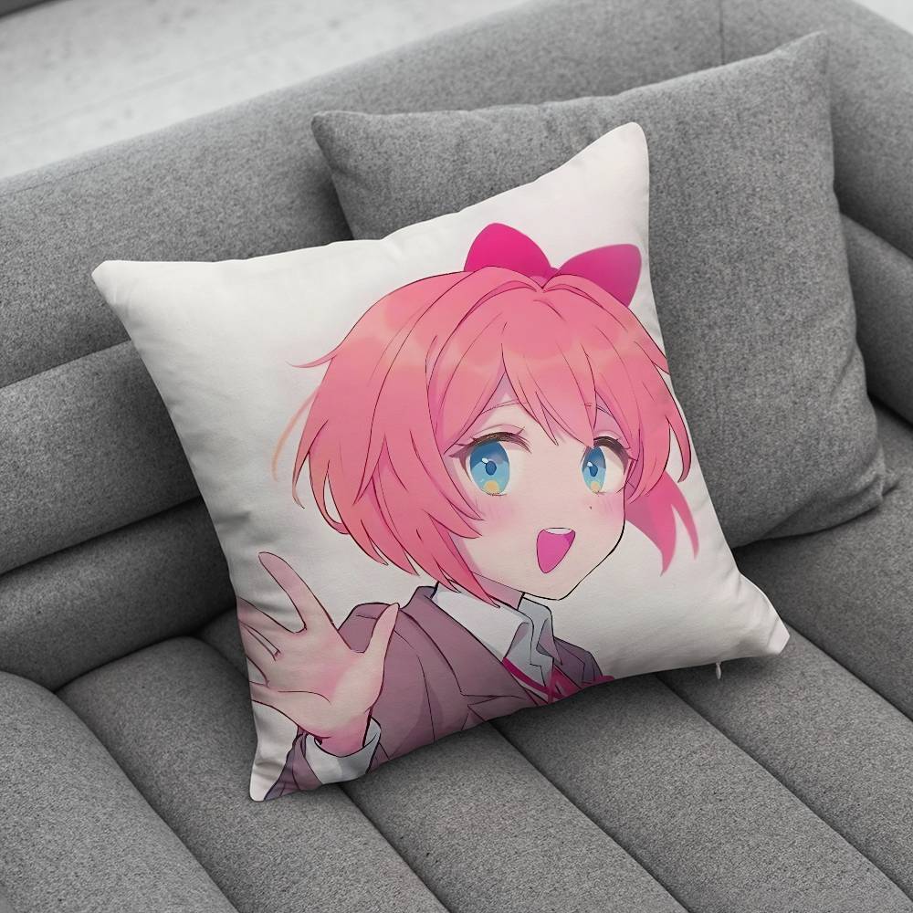 Cute SSayorisS DDLC Creative patterned pillowcases for interior decoration office living room home