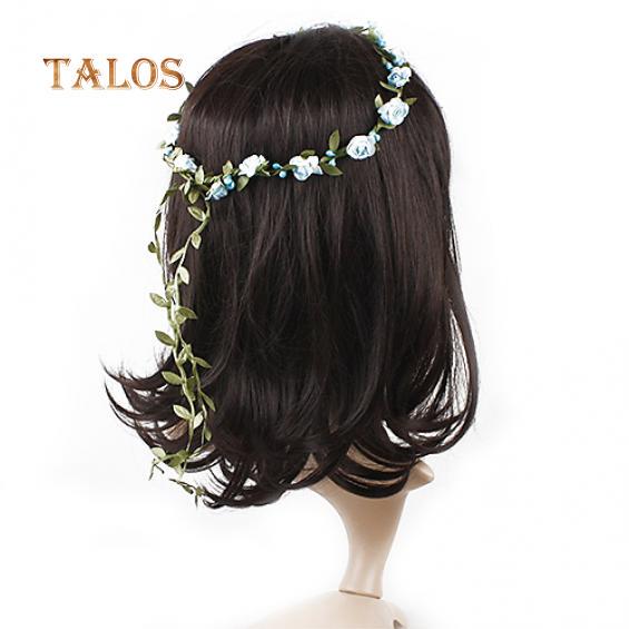 

Стиль Бохо Девушка Цветок Невеста Свадебный Венок Для Волос На Лоб Голова Повязка Гирлянда Волосы Брелок бежевый