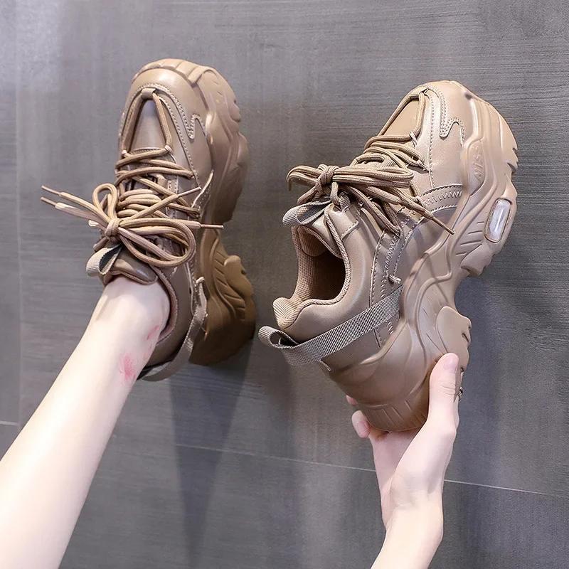 Damenschuhe in großen Größen 41-43 Sommer Neuheit super angesagte Dad Shoes für dicke Füße, breite Füße, dicke Sohle, atmungsaktive Sportschuhe