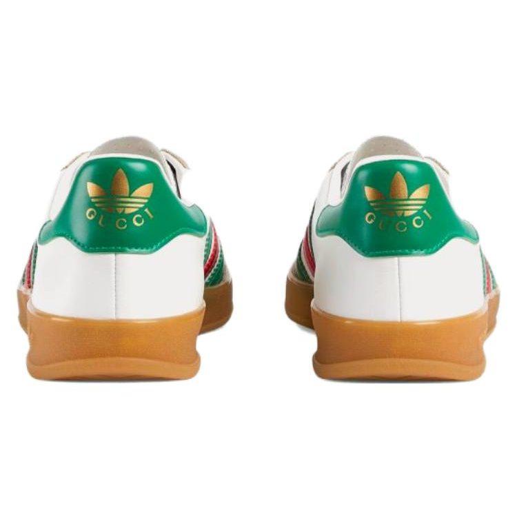 GUCCI x Adidas Originals Gazelle Leather Low top Skateboard Shoes Women's White 726488 AAA43 9547