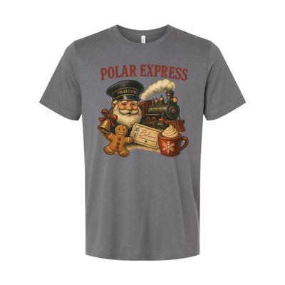 Polar Express Weihnachten Unisex T-Shirt mit Dampfzug, Weihnachtsmann, Lebkuchen und Co