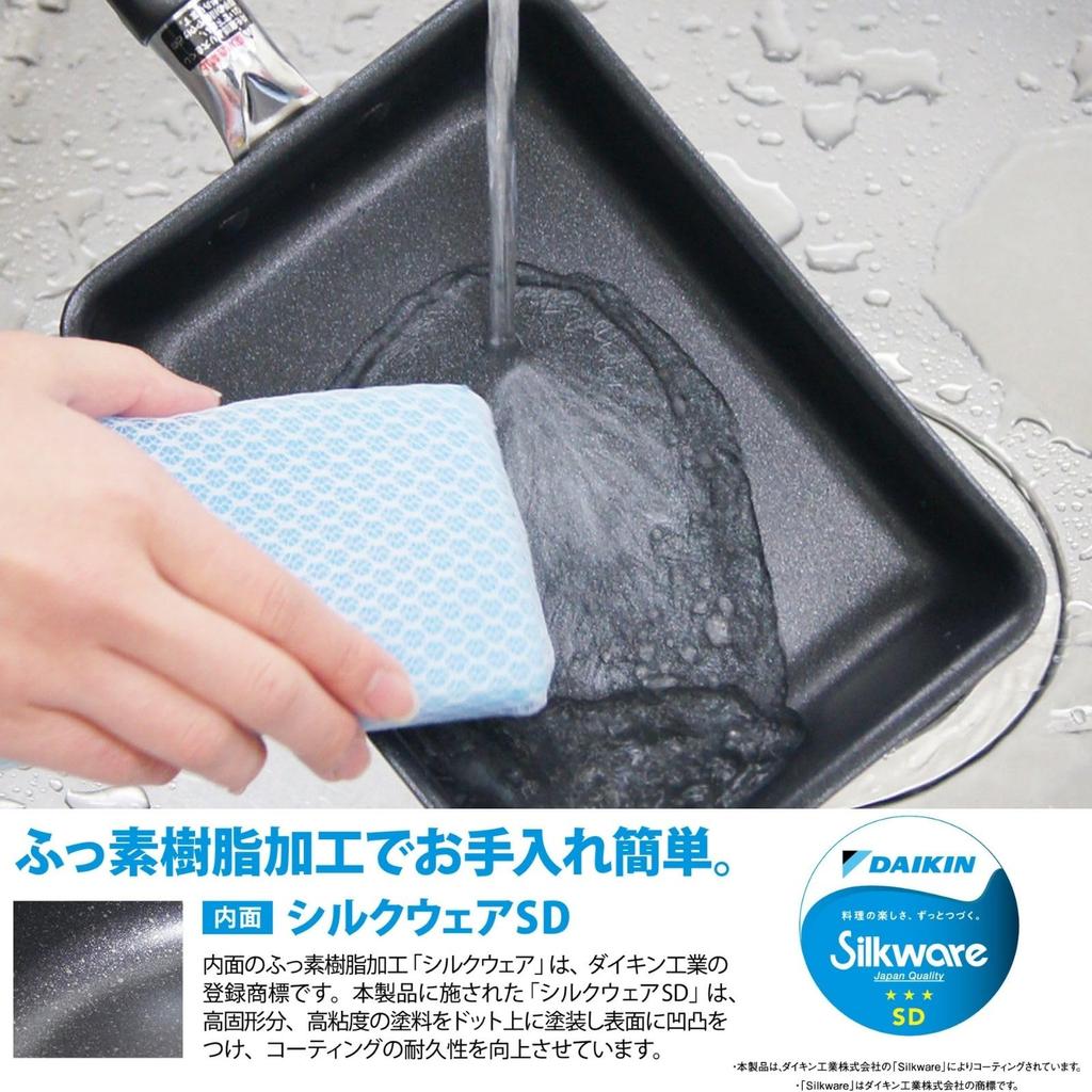 Urushiyama Metal a Japanese manufacturer from a renowned pot and pan production presents this 18x13cm aluminum frying pan for quick Suitable for gas
