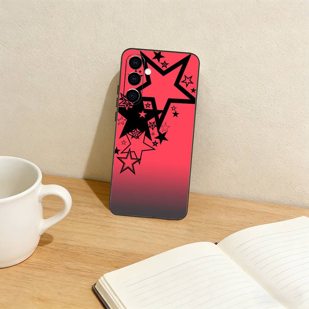 F-five-pointed star Phone Case For Samsung Galaxy A73,A72,A71,A70,A53,A52,A51,Others Soft Black Cover
