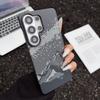 Ultra-thin for Samsung S26ultra Kevlar Pattern Mobile Phone Case, Half Pack of Magnetic Suction S25plus Creative Snow Mountain Case