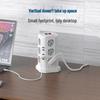 European Standard Power Strip: 3-Layer, 12 Sockets, USB, Extension Cord, Multi-Hole Plug Board