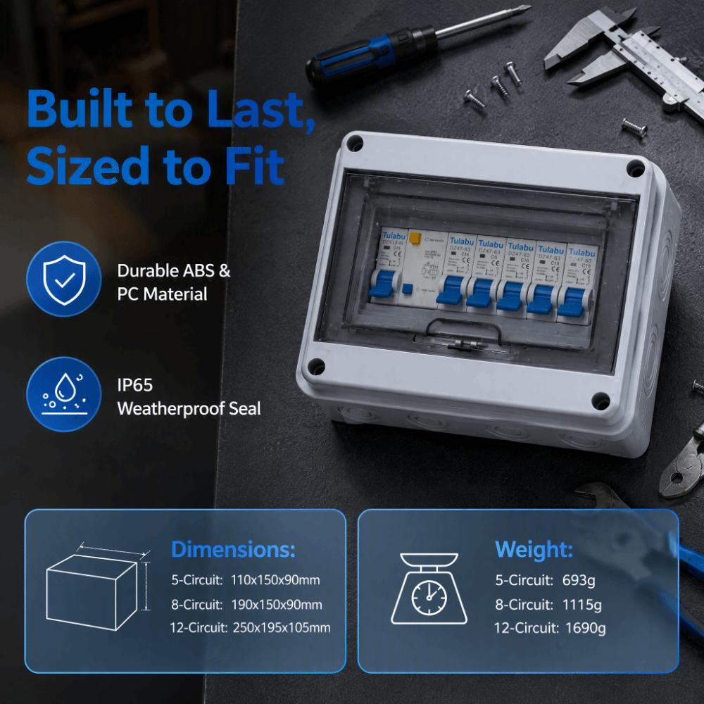 Waterproof Distribution Box Dustproof Switch Box Circuit Breaker Box Electrical Installation