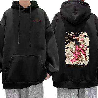 Anime Jojo Bizarre Adventure Hoodies Higashikata Josuke Manga Graphic Sweatshirts Men Women Casual Long Sleeves Fleece Clothing