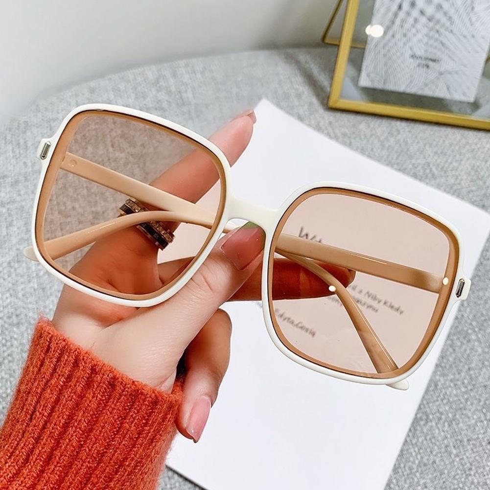 New Big Sunglasses Women Men Trendy Vintage Brand Designer Anti-UV Gradient Color Korean Version Glasses Fashion Accessories