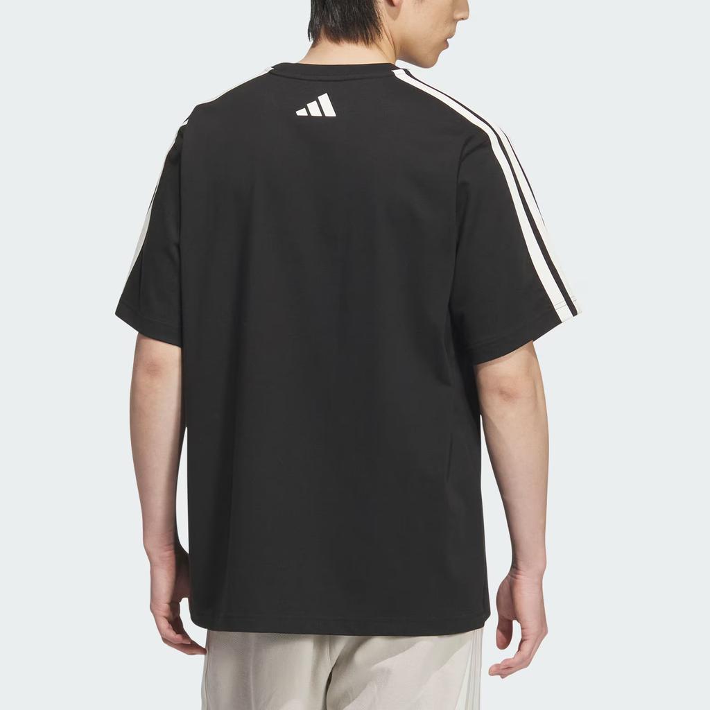 Adidas SS25 Modern Striped Sports Short Sleeve T-Shirt Men Tops KB9135