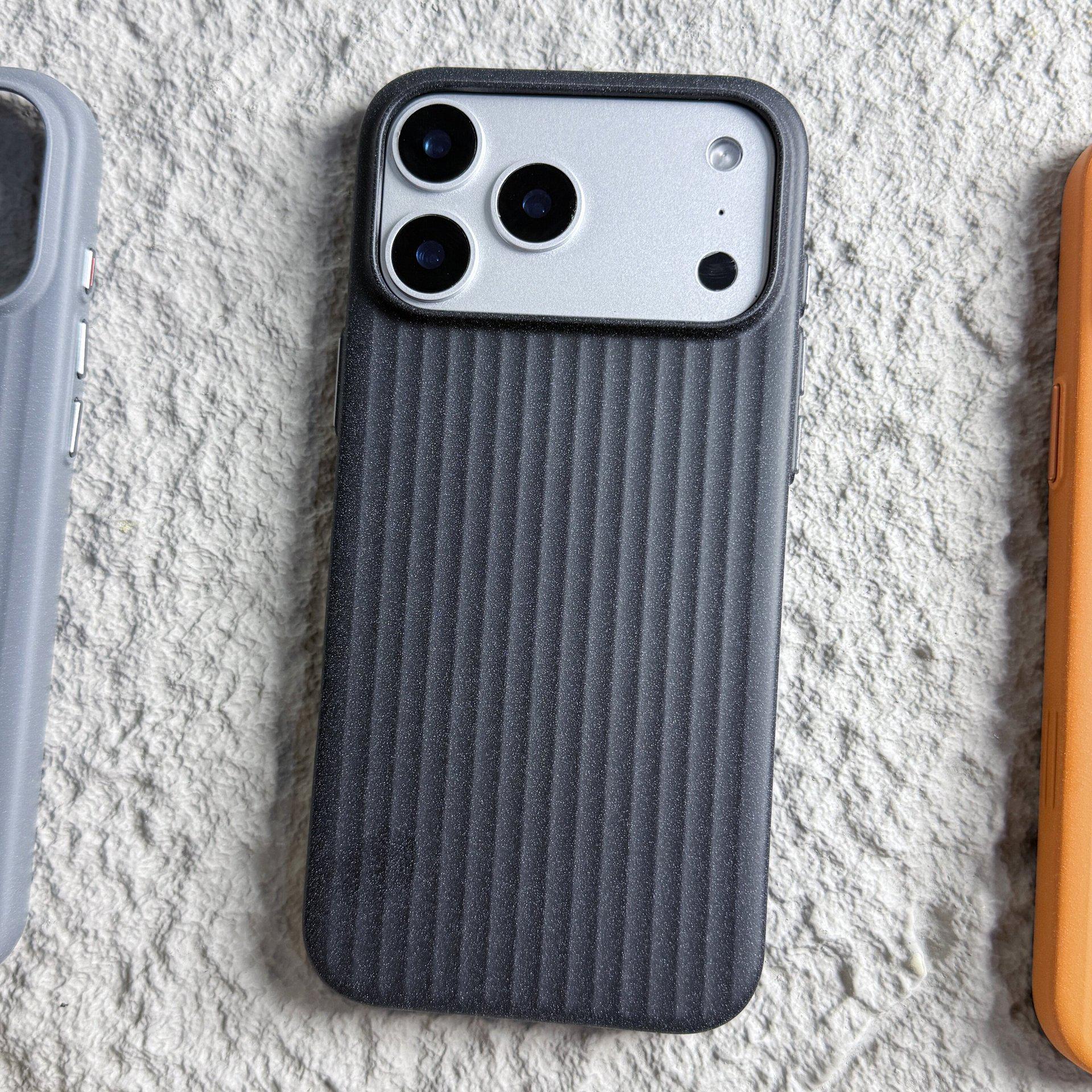

Compatible with iPhone 17 Pro Max, Corrugated Rock Sand Magnetic Matte Hard Shell Protective Case. iPhone 15 Pro Max чорний