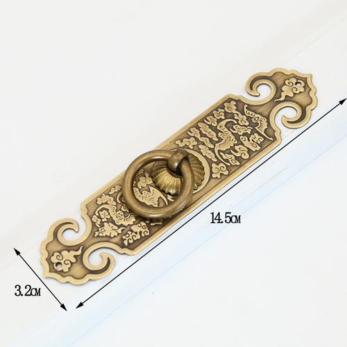 2 Pieces of Chinese Antique Furniture, Brass Surface Mounted Bookcase, Wardrobe, Cabinet Handle, Cabinet Door Hardware Handle