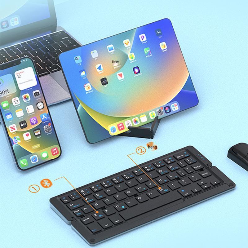 

Ultra-thin Foldable Bluetooth Mini Keyboard for Phone, Computer & Tablet – Compatible with Three Systems 230x135x6mm