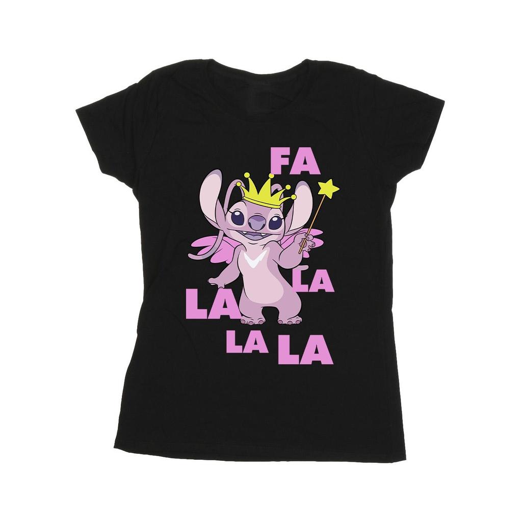 Disney Womens/Ladies Lilo & Stitch Angel Fa La La Cotton T-Shirt