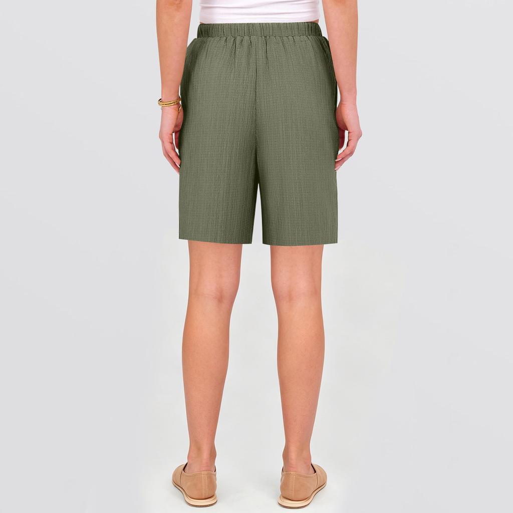Damen locker gerade Kordelzug Tasche Freizeitshorts