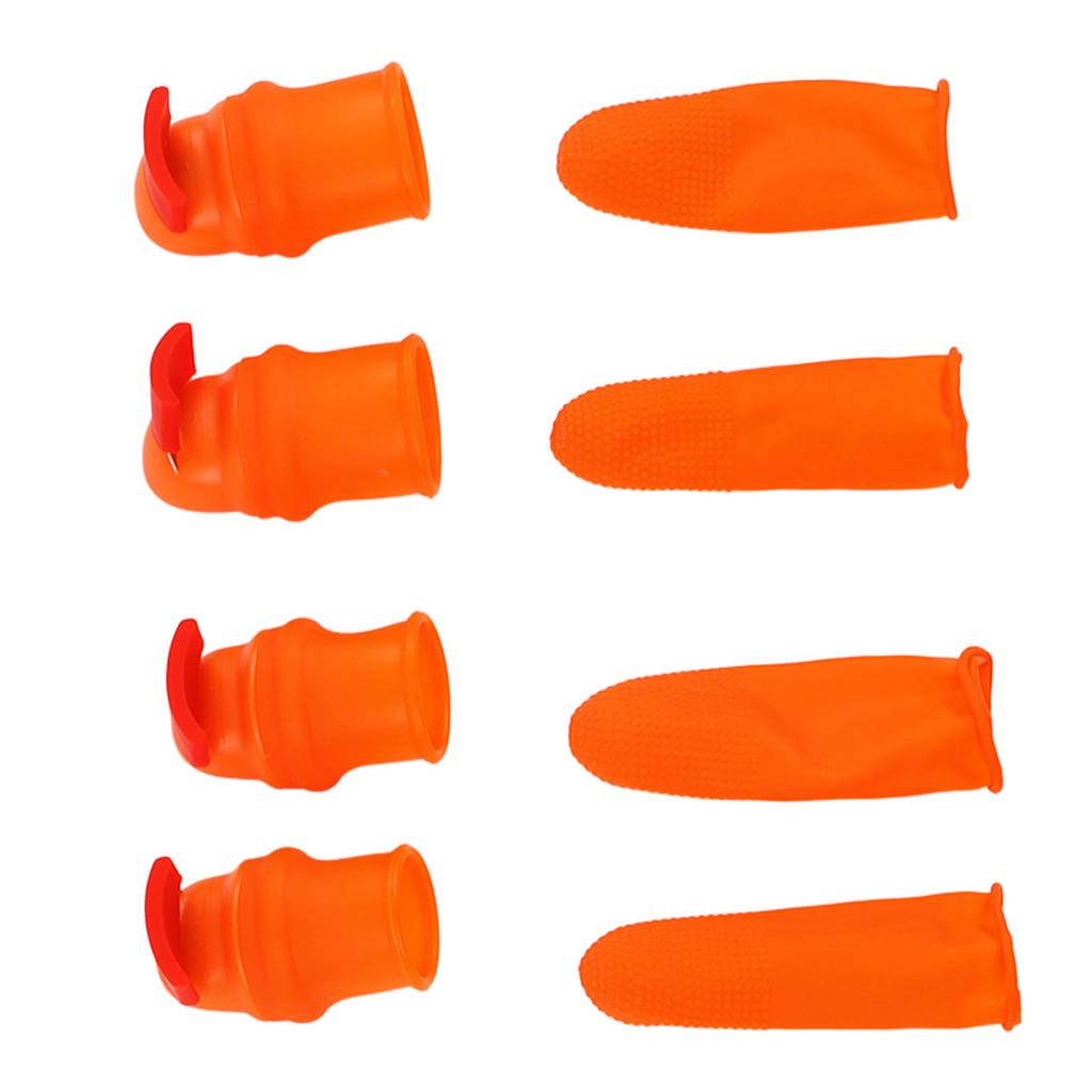 Silicone Thumb Knife Stainless Steel Thumb Knife Picker for Peel Pick Vegetables Pepper Beans