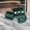 Vintage Leather Watch Storage Roll Case Shockproof Press Watch Packing Box for Home or Travel Use