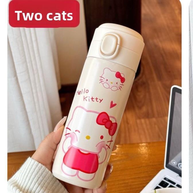 Sanrio Strawberry Bear Insulated Flask With Bouncing Lid For Kids And Students
