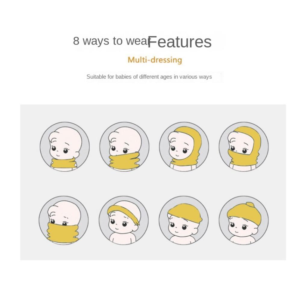 Windproof Thermal Neck Warmer Bib Snood Cowl Tube Baby Kids Winter Scarves Children Kids Child