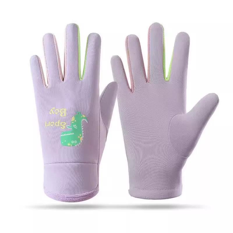 Fleece-Lined Water-Resistant Children's Warm Gloves, Windproof and Cold-Resistant for Autumn and Winter, Suitable for Boys and Girls Aged 5-15, for