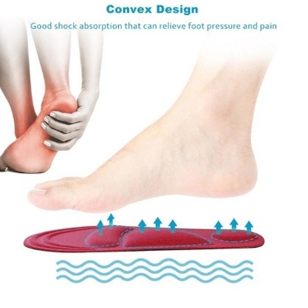 Plantar Fasciitis Insoles Memory Foam Arch Support Cushions for Foot Pain Relief Heel Metatarsal Support Shoe Inserts 1 Pair