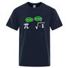 Summer Round Neck Math Formula Graphic Printed T-shirts Fashionable Casual Pure Cotton Short Sleeved Men's T-shirts