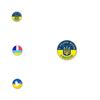 Unisex Ukraine Flag Button Badge For Accessories
