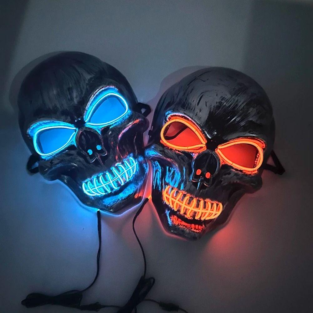Luminous Cosplay Mask Ghost Party Props EL Wire Party Mask Props  Halloween