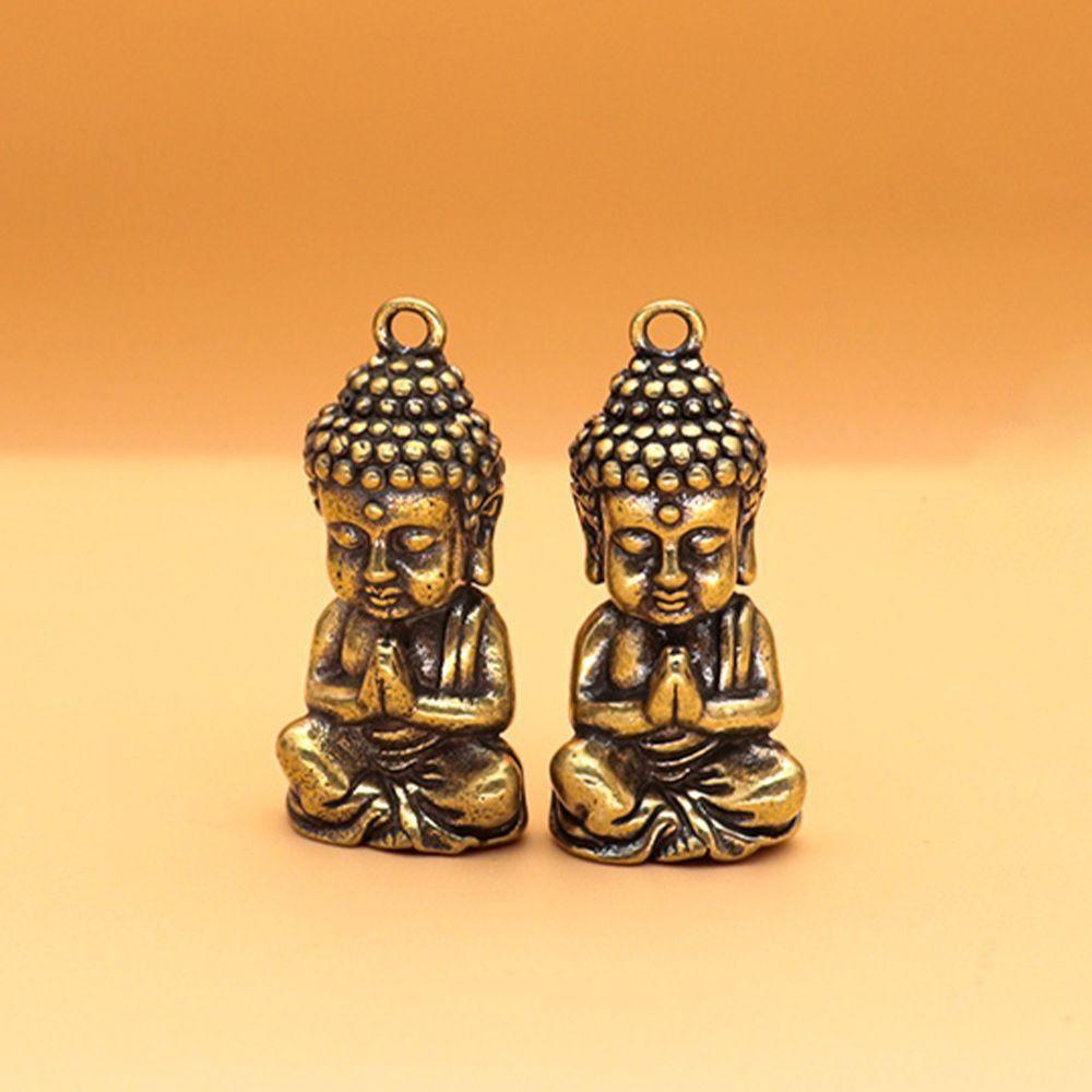 Mini Sakyamuni Buddha Pendant Miniature Mini Buddha Figurine Retro Brass Buddha Ornaments  Bonsai