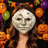 Masque Visage Brisé Réaliste Halloween Horreur Masque Fissuré, Respirant Léger Mousse Trou pour les Yeux Respiration Facile avec Sangle Réglable Accessoires Effrayants,