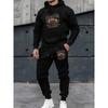 Autumn and winter street fashion casual 1-piece set European and American fashion 1D printing hooded sweater and sweatpants men