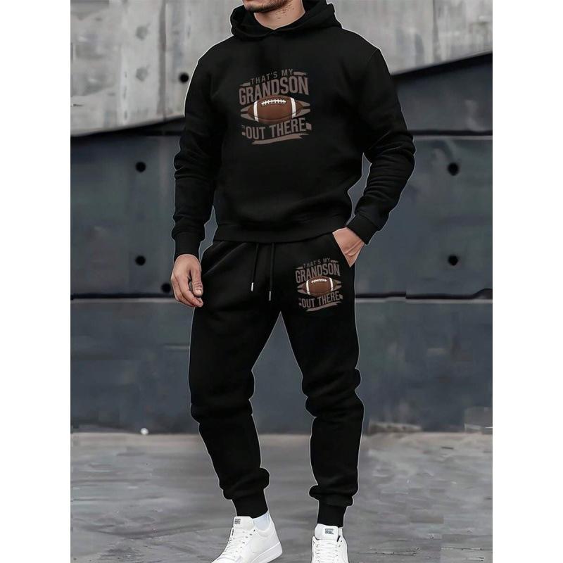 Autumn and winter street fashion casual 1-piece set European and American fashion 1D printing hooded sweater and sweatpants men