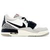 Jordan Legacy 312 Leather Cushioning, Wear Resistant Low top Vintage Basketball Shoes GS Black White Gray CD9054-101(Team414-)
