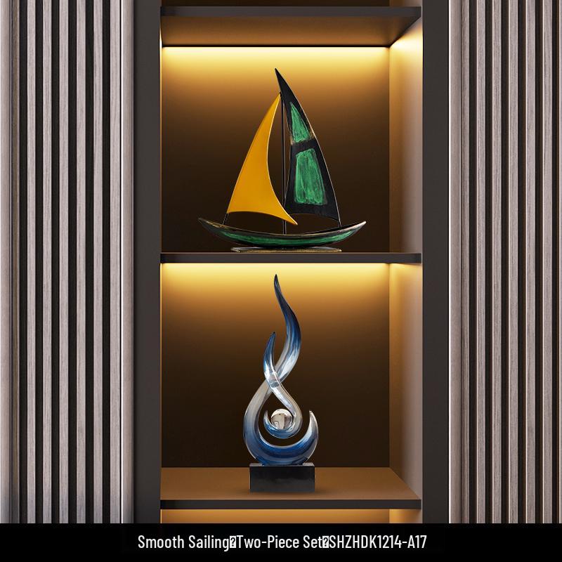 Smooth Sailing Sailboat Model: Luxury Decor for Living Room, TV Stand, or Office Table