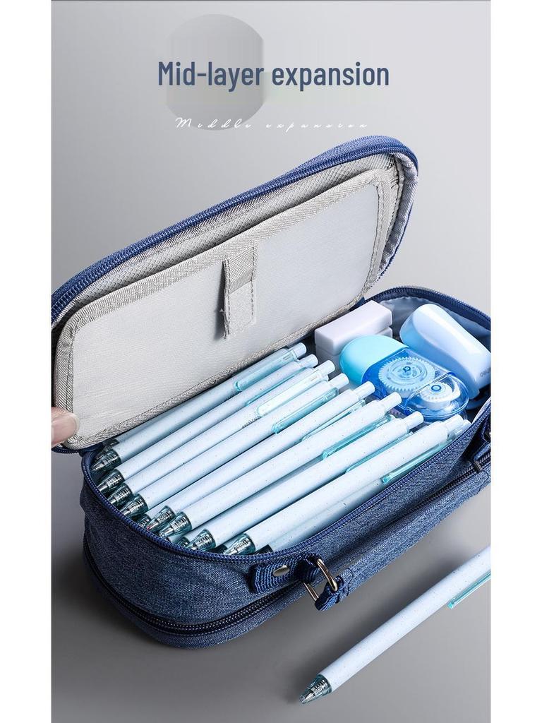 5-lagige Handtasche mit großer Kapazität für Studenten - Einfache, multifunktionale Stiftebox