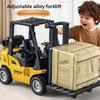 Plastic Inert Construction Forklift Toy For Kids With Push And Pull Functionality
