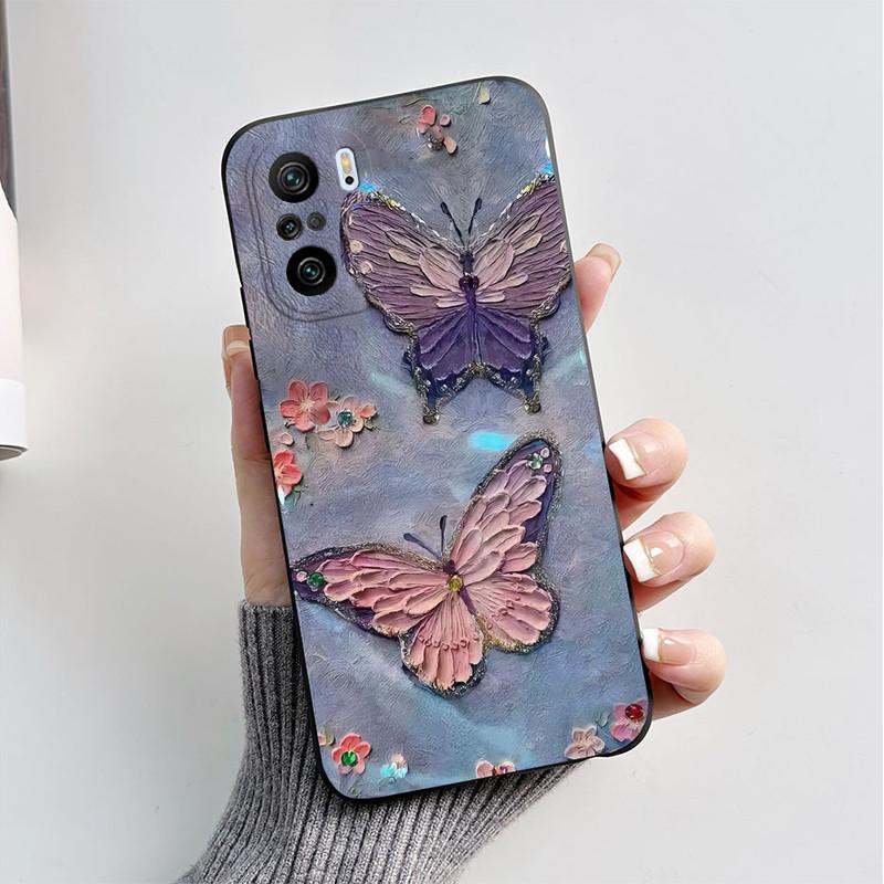 For Xiaomi POCO F3 Case POCO F3 5G Cover Cute Butterfly Astronaut Cartoon Soft Silicone Phone Case For Poco F3 GT PocoF3 Fundas