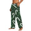 Pantalones de Pijama de Felpa con Estampado Navideño Casual para Hombre Ropa de Dormir para las Fiestas