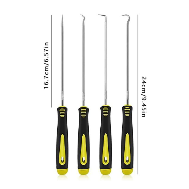 4 buc Set de etanșări și cârlige auto Auto Oil Seal/O-ring Seal Garnitură Pick Hook Puller Remover Anvelope Stone Cleaning Auto Maintenance Tools
