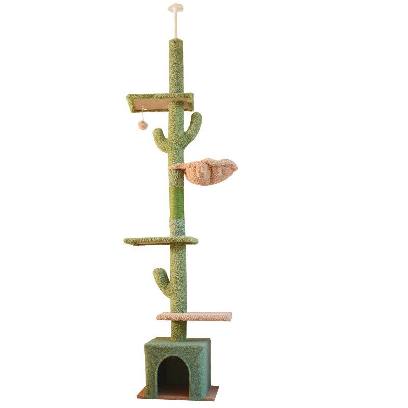 Cactus Cat Tree & Bed with Scratching Post & Toy Tower