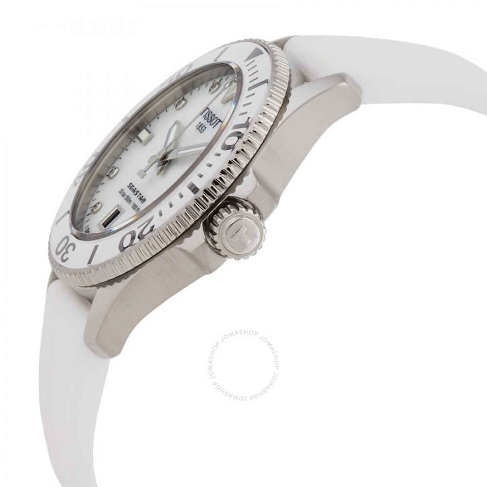 Tissot Seastar Quartz Diamond White Mother Of Pearl Dial Unisex Watch T120.210.17.116.00