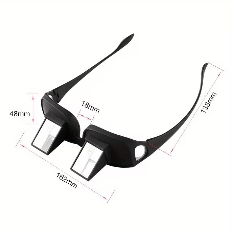 90-Degree Lazy Glasses Eyeglasses Lazy Reading Glasses Prismatic Horizontal Glasses Lying Down Bed Reading TV Watching Eyeglasses HD Readers Glasses
