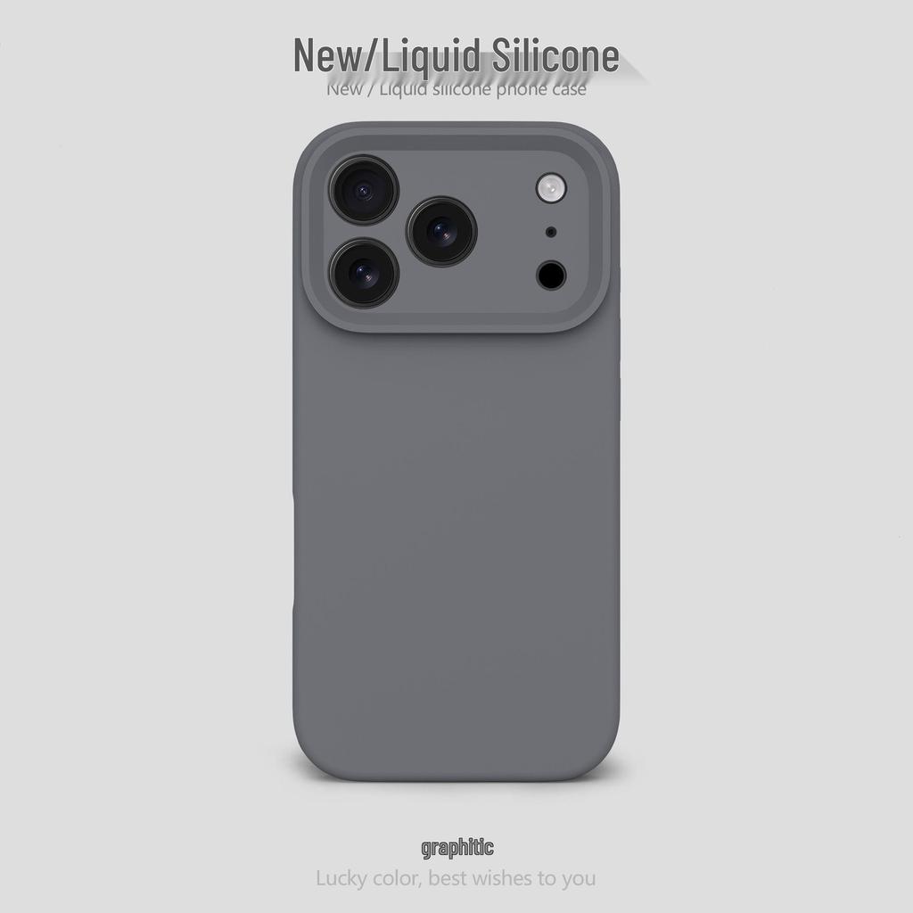 Flüssiges Silikon Airbag Sturzsichere Handyhülle für Apple 17Promax - Einfarbig, Feine Lochdesign für Frauen