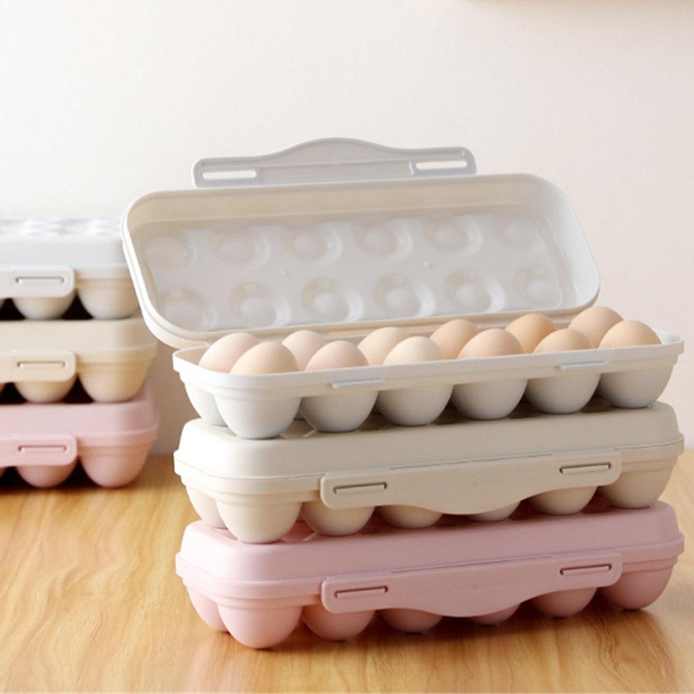2Pcs Egg Organizer 18 Hole Plastic Storage Box Refrigerator Friendly Size Stackable Freshness Preserving Egg Container Anti