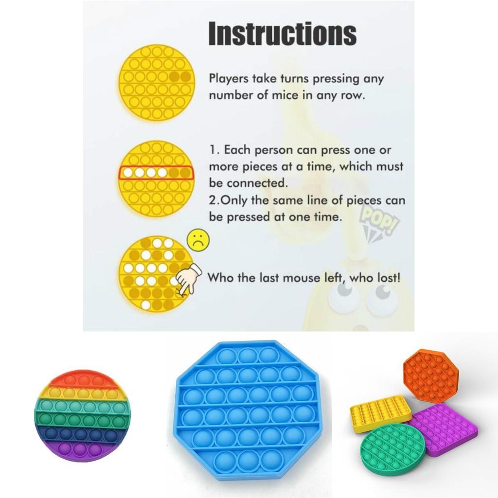 Foxmind Pop Bubble Sensorisches Fidget Pop It Spielzeug zum Stressabbau und für pädagogischen Spaß für Kinder