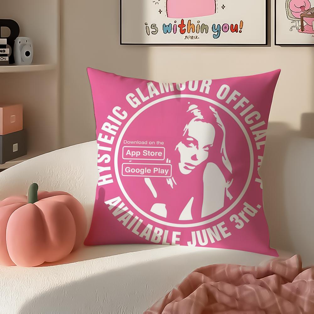 Brand retro HHysteric GGlamour Cushion Cover Pillowcase Short Plush Invisible zipper Room Sofa Cushion Cover