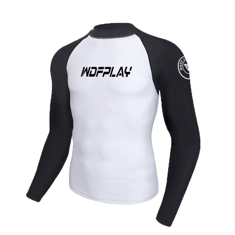 Mens Rash Guard Set UV Protection Long Sleeve Surfing Swimsuit Snorkeling Diving Outdoor Water Sports