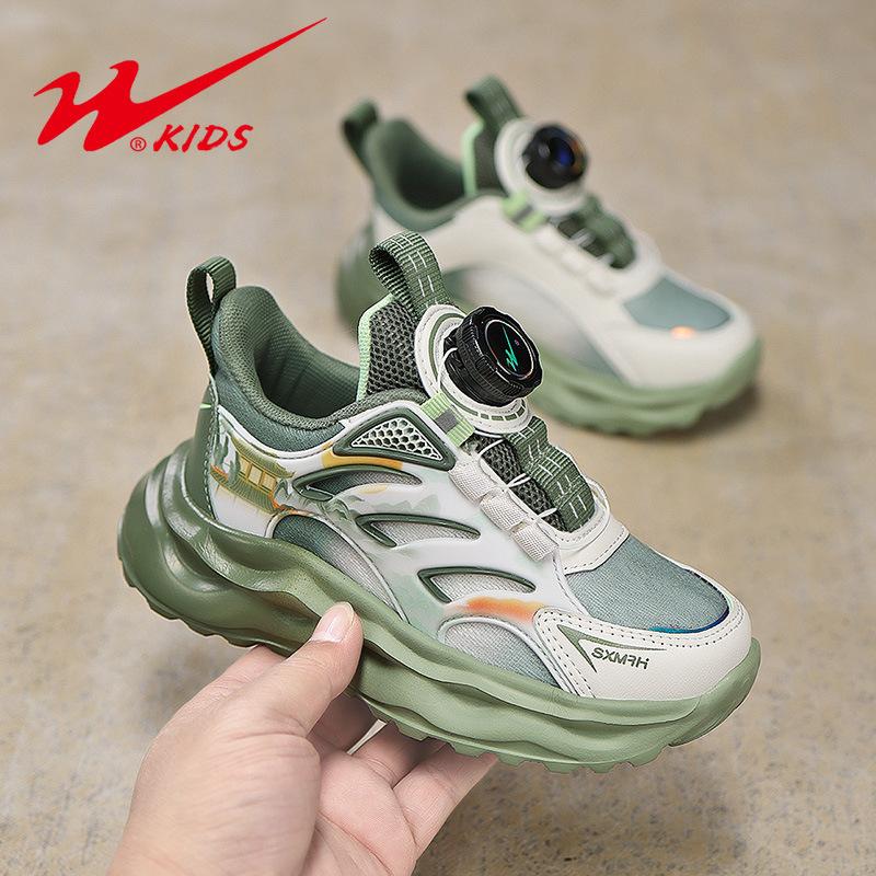 Boys' Shoes New Breathable Mesh Medium Button Soft Sole Boys' Children's Sports Shoes